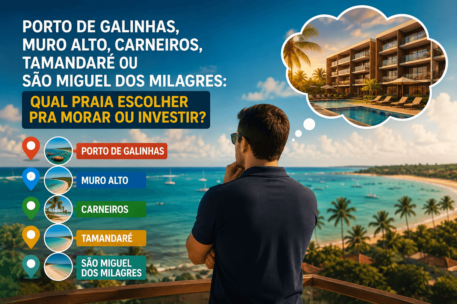 Porto de Galinhas, Muro Alto, Carneiros, Tamandaré ou São Miguel dos Milagres: qual praia escolher pra morar ou investir